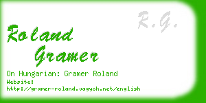 roland gramer business card